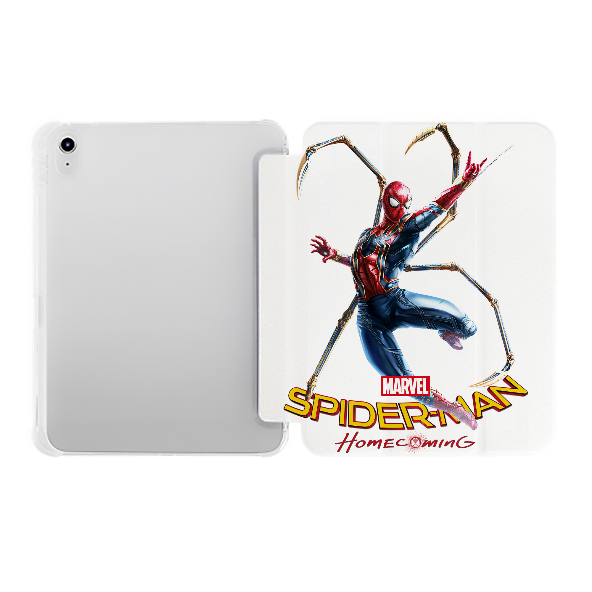 （画像用） Spider Man スパイダーマン IPad ケース ペン収納付き 三つ折りスタンド PUレザー×シリコン 対応機種9.5/10.5/10.9インチ